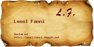 Lessl Fanni névjegykártya
